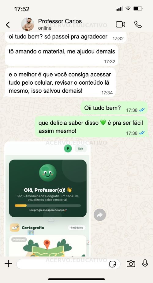Avaliação de Prof. Carlos